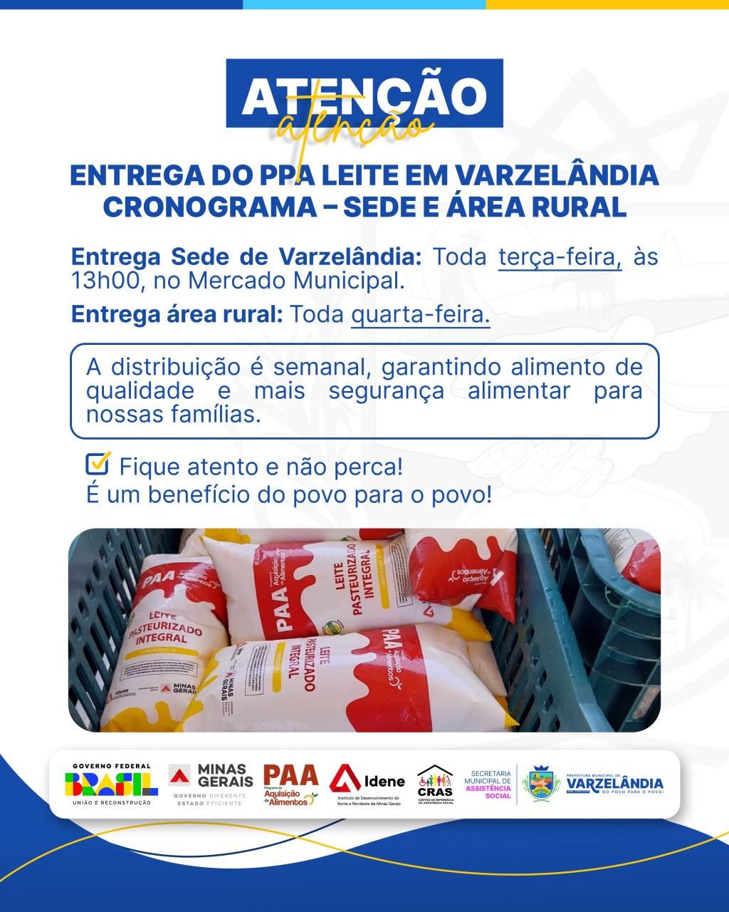 ENTREGA DO PPA LEITE EM VARZELÂNDIA